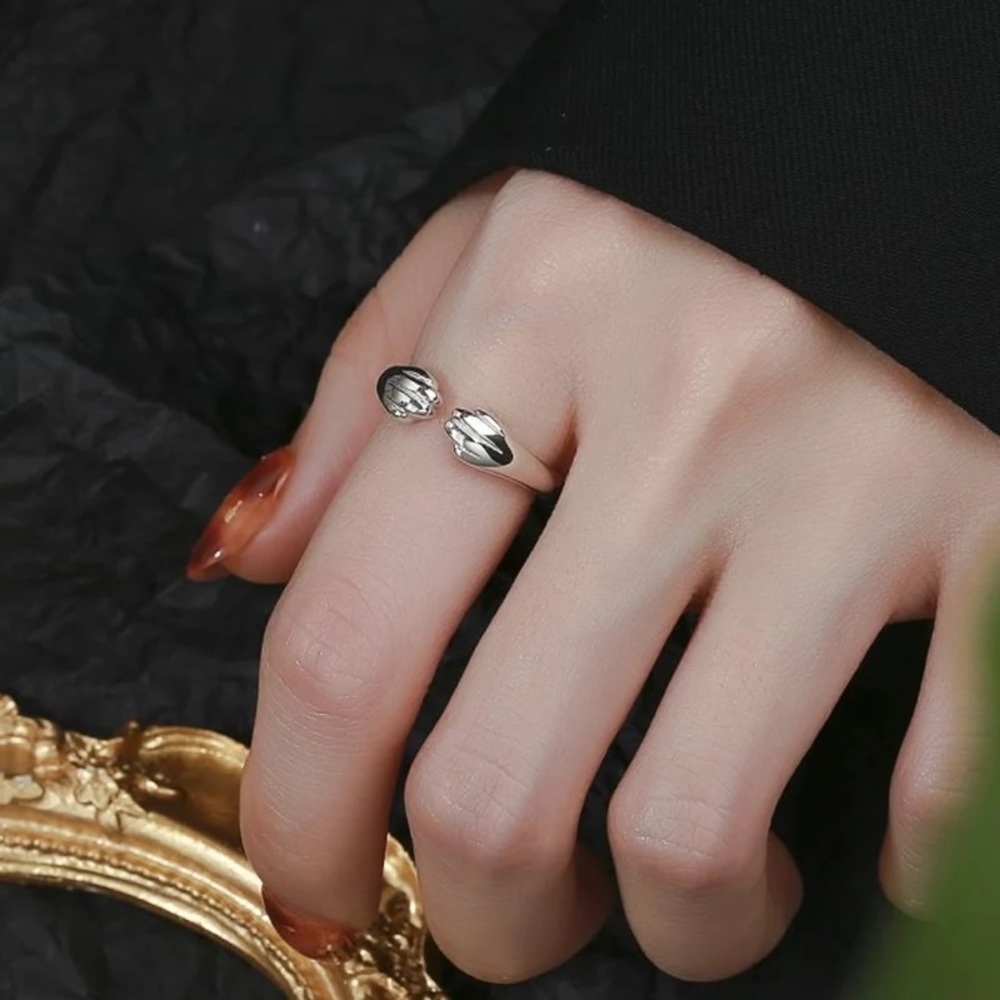 Cute Cat Ring Dog Claw Metal Ring Fashion Adjustable Design Open Ring Jewelry